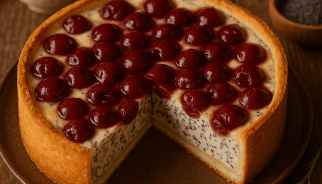 Kirsch-Mohn-Kasekuchen