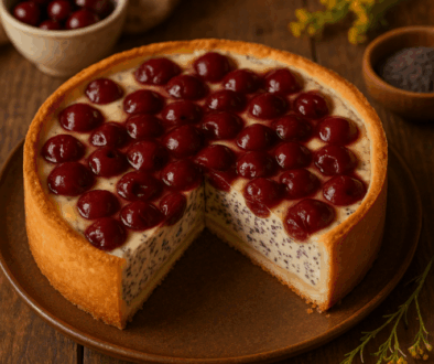 Kirsch-Mohn-Kasekuchen