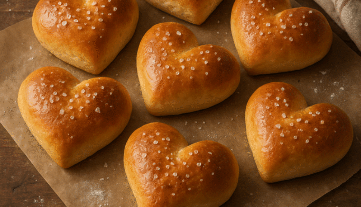 Milchbrotchen-Herzen Milchbrotchen-Herzen