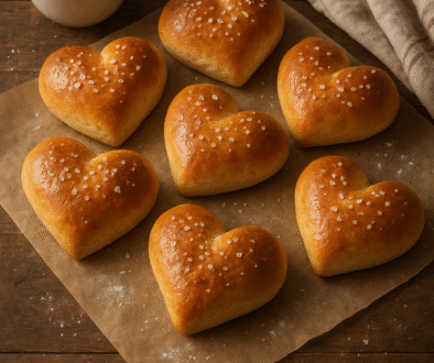 Milchbrotchen-Herzen Milchbrotchen-Herzen