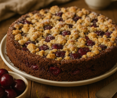 Schoko-Kirsch-Streuselkuchen