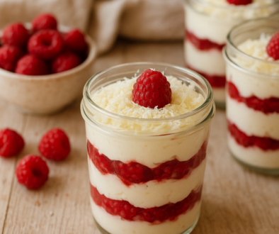 Himbeer-Schichtdessert