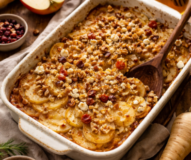 Pastinaken-Apfel-Gratin