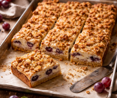 Trauben-Quark-Streuselkuchen