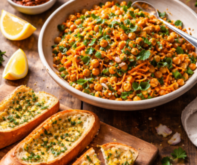 Kichererbsensalat_Knoblauchbrot